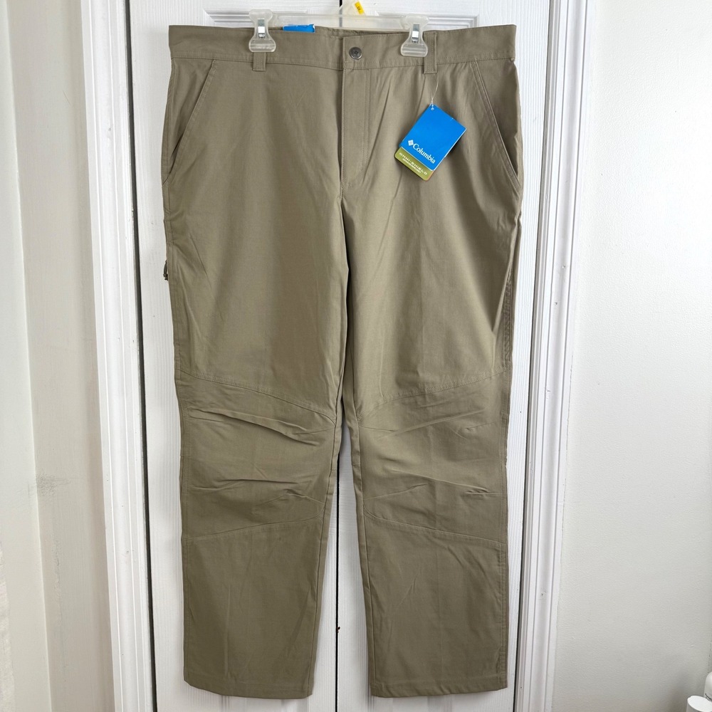 Columbia Omni Shield Pants Mens 38x30‎ Khaki Hiking Outdoor Stretch NWT